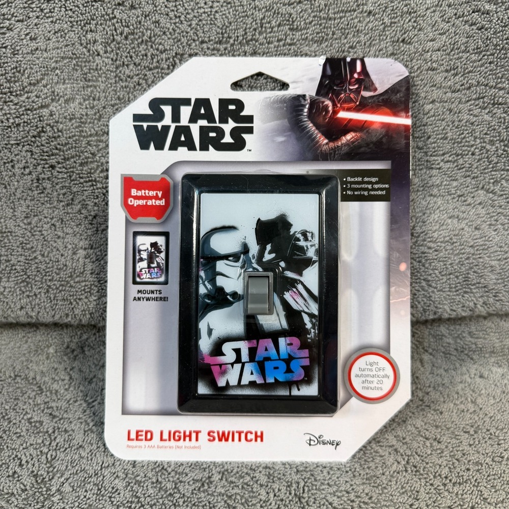 Star Wars Light Switch‎ LED Night Light, Manual On/off Switch - A0052